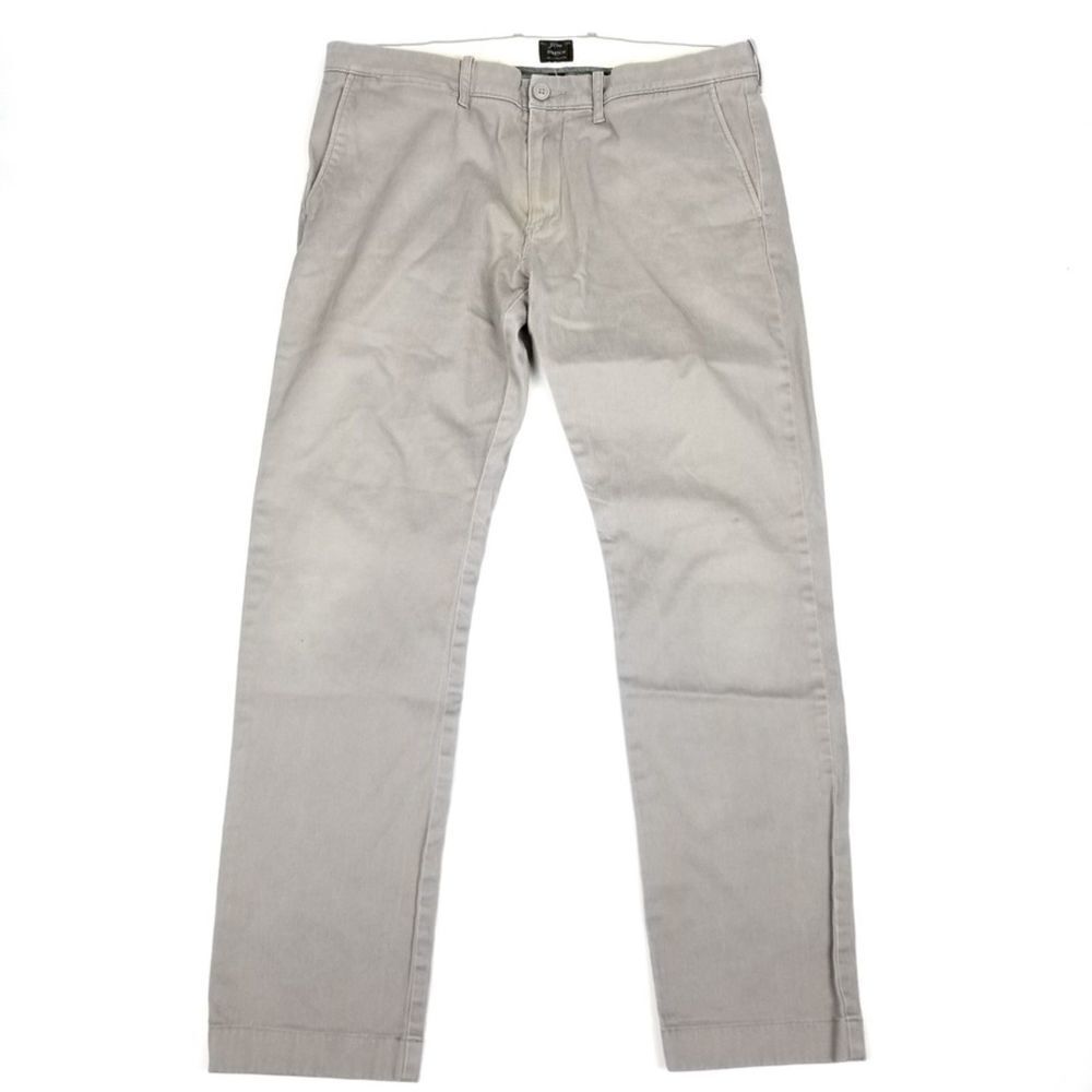 J.Crew 484 Broken In Slim-Fit Washed Gray Chino Pants Minimal Casual Trousers